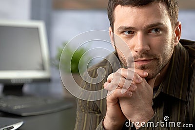 Determined office worker Stock Photo