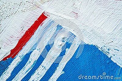 Blue abstract hand painted canvas background, texture. Colorful textured backdrop Stock Photo