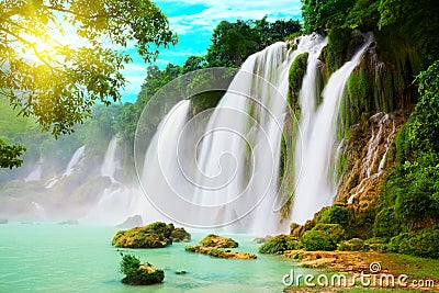 Detian waterfall Stock Photo