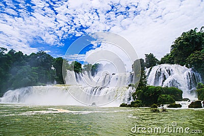 DeTian waterfall Stock Photo