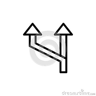 Detour, arrow icon. Simple line, outline vector elements of navigation icons for ui and ux, website or mobile application Stock Photo