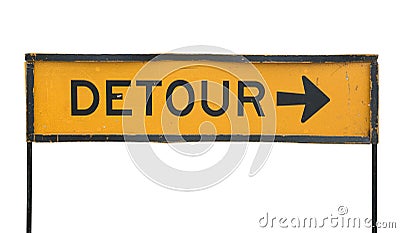 Detour road sign Stock Photo