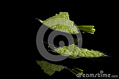 Detox. Green food supplement. Stock Photo