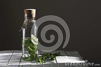 Detox water with cucumber and mint Stock Photo