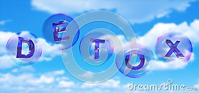 The detox word in bubble Stock Photo