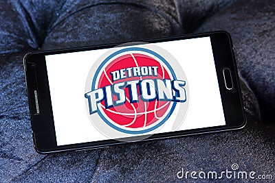 Detroit Pistons american basketball team logo Editorial Stock Photo