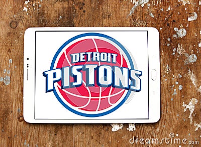 Detroit Pistons american basketball team logo Editorial Stock Photo