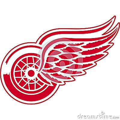 Detroit red wings sports logo Editorial Stock Photo