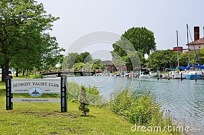 The Detroit Yacht Club, Michigan Editorial Stock Photo