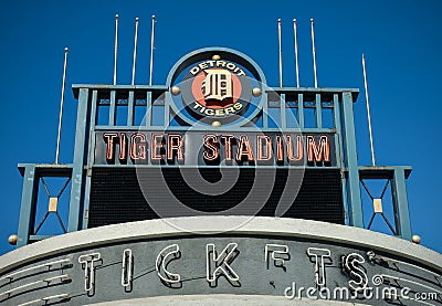 Detroits Old Tiger Stadium Demolition Editorial Stock Photo