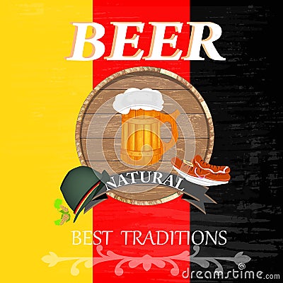 Deutsch Beer Vector Illustration