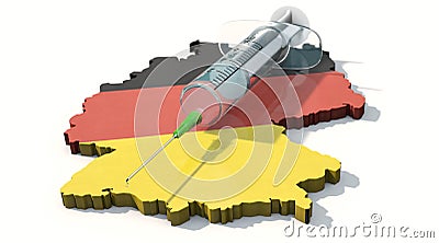 Germany-wide vaccination campaign Stock Photo