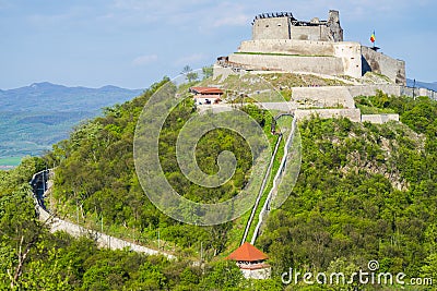 Deva citadel view Stock Photo