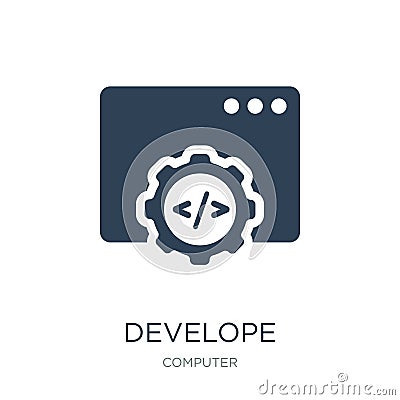 develope icon in trendy design style. develope icon isolated on white background. develope vector icon simple and modern flat Vector Illustration