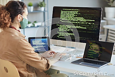 Developer installing computer system Stock Photo