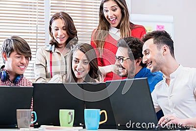 Developer in web startup programming software Stock Photo