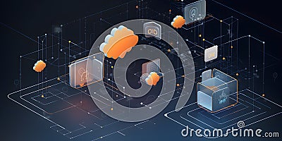 Developing scalable web applications with AWS dynamic lig generative AI Stock Photo