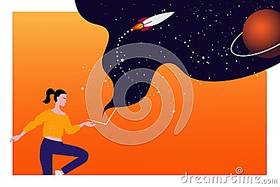 Development of computer programs and applications, Vector Illustration