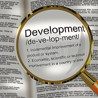 Development concept icon means programming design or product invention - 3d illustration Cartoon Illustration