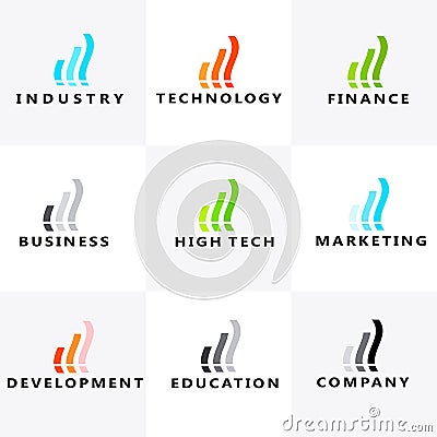 Development, education, communication, marketing, high tech, finance, industry , business logo Vector Illustration