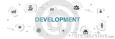 Development Infographic 10 steps circle Vector Illustration