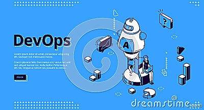 Development operations, project integration Vector Illustration
