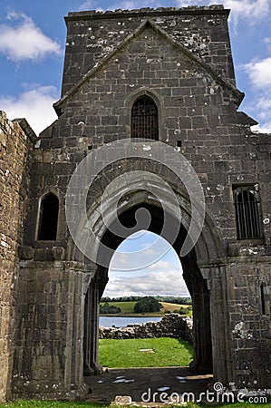 Devenish Island Monastic Site, Northern Ireland Stock Photo