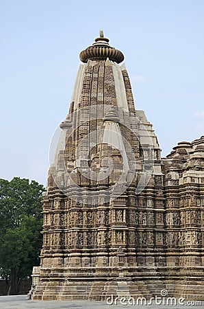 DEVI JAGDAMBA TEMPLE, Shikara - Main Shikara, Western Group, Khajuraho, Madhya Pradesh, UNESCO World Heritage Site Stock Photo