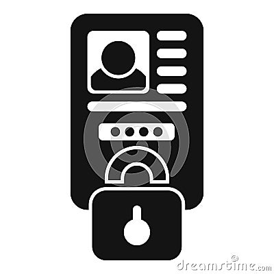 Device data password icon simple vector. Legal key Vector Illustration