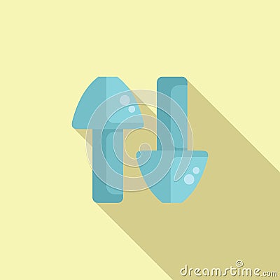 Device earplugs icon flat vector. Cover foam canal Vector Illustration