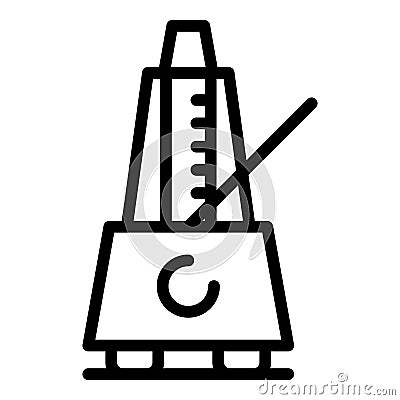 Device metronome icon, outline style Vector Illustration