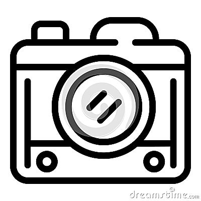 Device for recording images icon outline vector. Photographic digital camera Vector Illustration