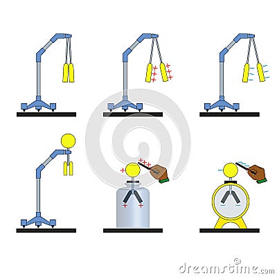 The device will be explained and the effect of a simple electroscope. Stock Photo