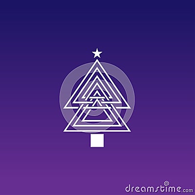 Christmas logo design with a gradation background Stock Photo