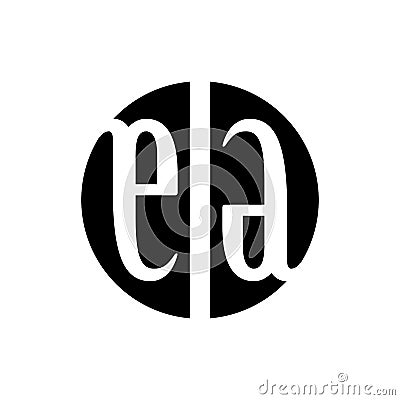 Initial letter ela circle logo vector Vector Illustration