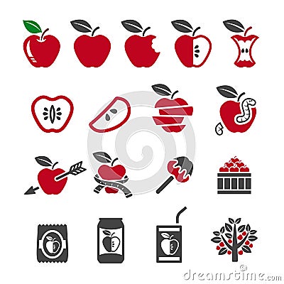 Apple icon set Vector Illustration