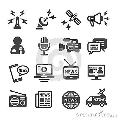 news icon set Vector Illustration