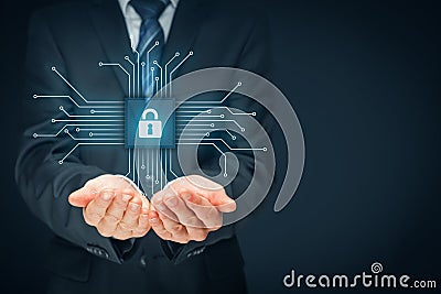 IT devices security Stock Photo