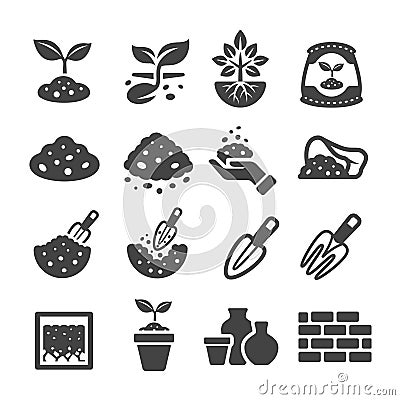 soil icon set Vector Illustration