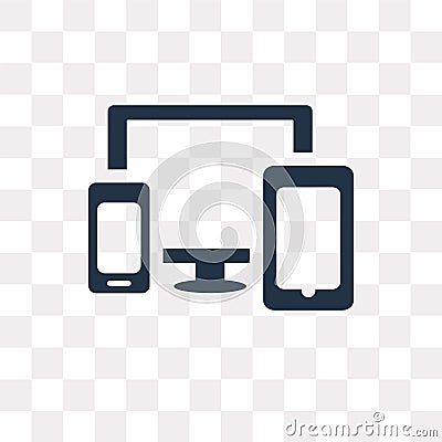 Devices vector icon isolated on transparent background, Devices Vector Illustration