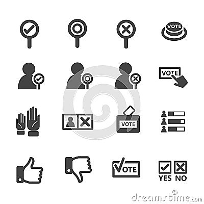 vote icon set Vector Illustration