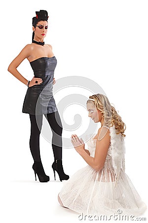 Devil and angel Stock Photo