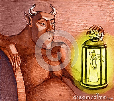 The devil is attracted to good Stock Photo