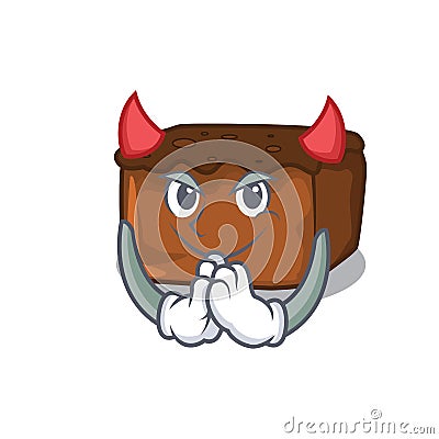 Devil brownies mascot cartoon style Vector Illustration