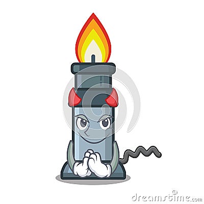 Devil busen burner in the character pocket Vector Illustration