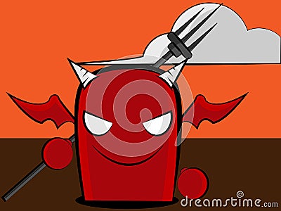 devil cartoon Vector Illustration