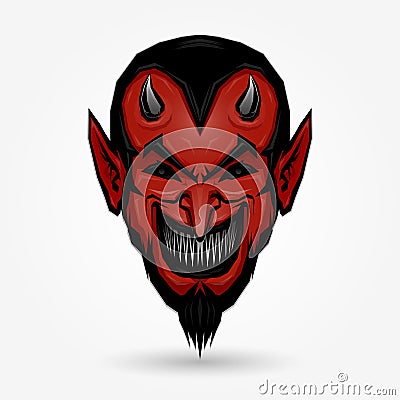 Devil face Vector Illustration