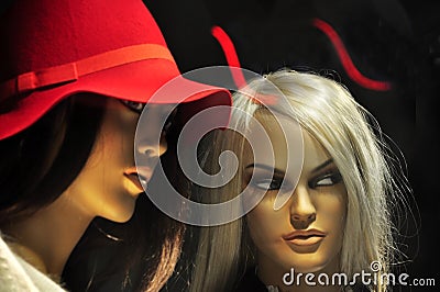 Devil girl, evil woman Stock Photo