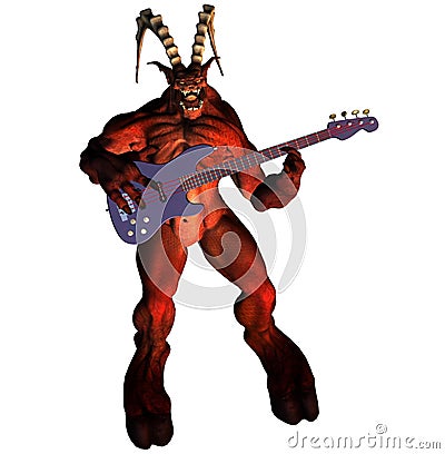 The devil with guitar Stock Photo