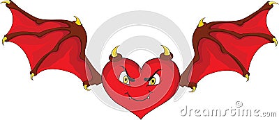 Devil heart Vector Illustration